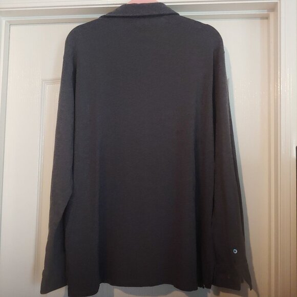 Johnnie-O Crown Fleece 1/4 Button Pullover Gray Outdoor Golf Soft XL - Picture 7 of 12